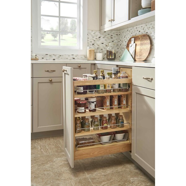 Rev-A-Shelf Maple Wood; Steel, Natural Maple, 11.75 in W, 25.5 in H, 21.63 in D - 448-BCSC-11C