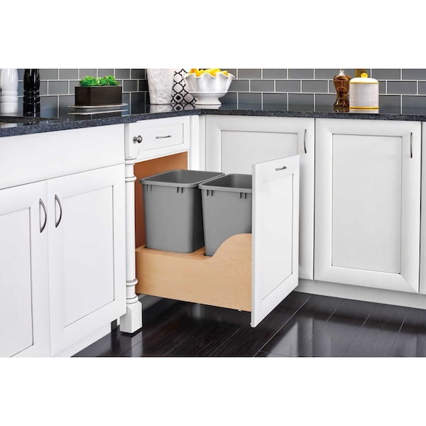 Rev-A-Shelf Maple Wood; Steel; Plastic, Natural Maple, 18 in W, 20.38 in H, 21.67 in D - 4WCSC-2135DM-2