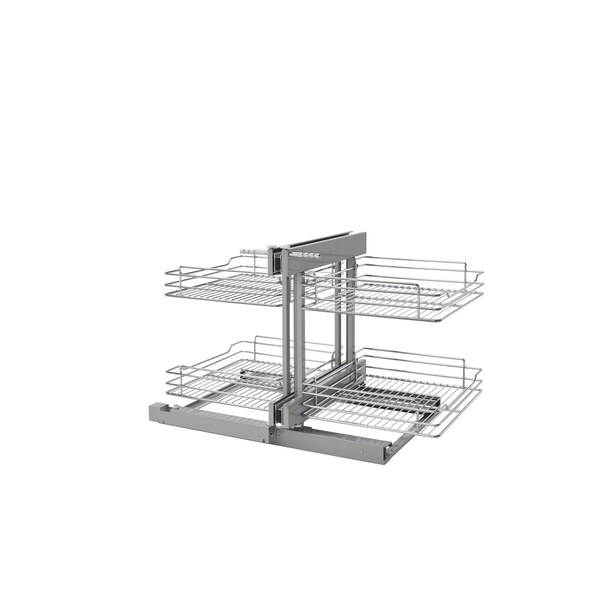 Rev-A-Shelf Steel, Chrome, 32.25 in W, 21 in H, 20.25 in D - 5PSP-18SC-CR