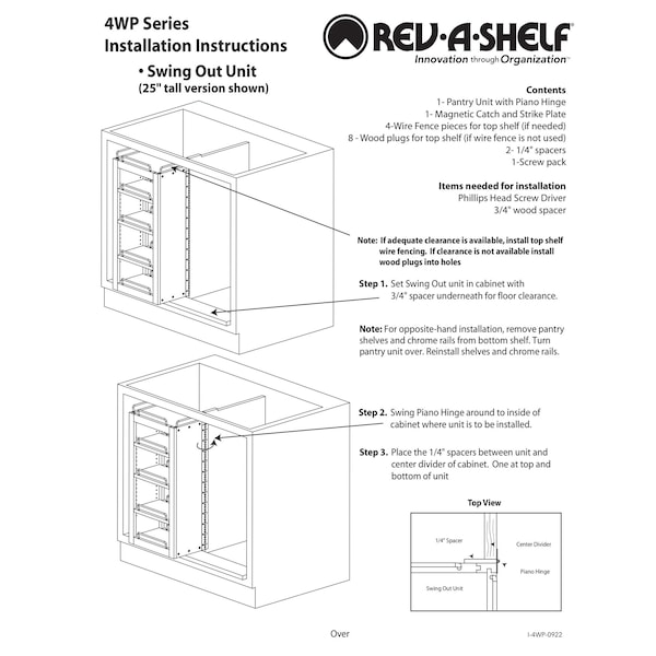 Rev-A-Shelf Maple Veneer, Light Brown, 12 in W, 57 in H, 7.5 in L, Light Brown - 4WP18-57-KIT