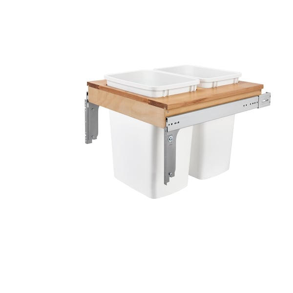 Rev-A-Shelf Maple Wood; Steel; Plastic, Natural Maple, 21 in W, 17.88 in H, 22.75 in D - 4WCTM-24DM2