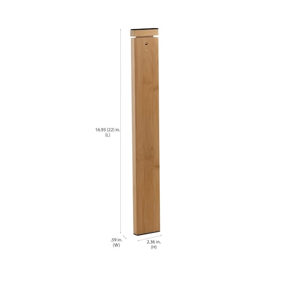 Simplify Bamboo, Natural, 0.59 in W, 16.93 in D, 16.93 in L - 3753-NATURAL
