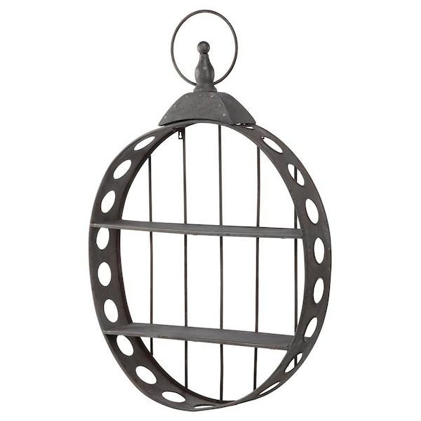 Design Toscano Wall Pocket Watch Sculptural Metal Curio Shelves - FU83883