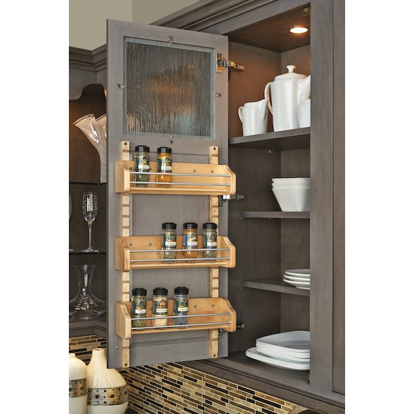 Rev-A-Shelf Maple Wood; Steel, Natural Maple, 10.13 in W, 25 in H, 4 in D - 4ASR-15