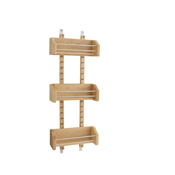 Rev-A-Shelf Maple Wood; Steel, Natural Maple, 10.13 in W, 25 in H, 4 in D - 4ASR-15
