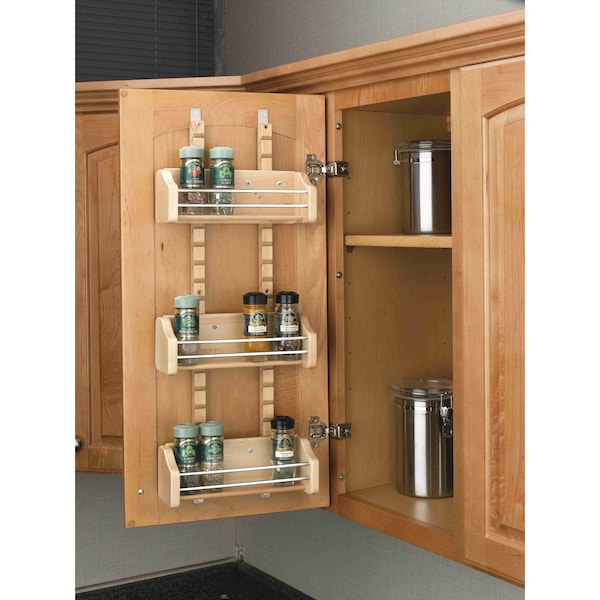 Rev-A-Shelf Maple Wood; Steel, Natural Maple, 10.13 in W, 25 in H, 4 in D - 4ASR-15