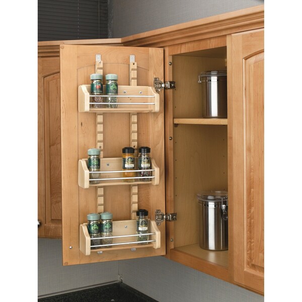 Rev-A-Shelf Maple Wood; Steel, Natural Maple, 10.13 in W, 25 in H, 4 in D - 4ASR-15