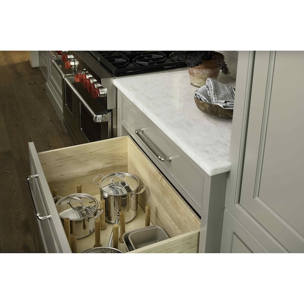 Rev-A-Shelf Drawer Insert, Maple Wood, Natural Maple, 39.25 in W, 6.63 in H, 21.25 in D - 4DPS-3921