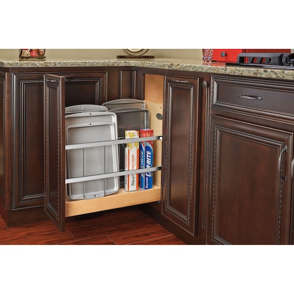 Rev-A-Shelf Maple Wood; Steel, Natural Maple, 8.75 in W, 19.5 in H, 21.66 in D - 447-BCSC-8C