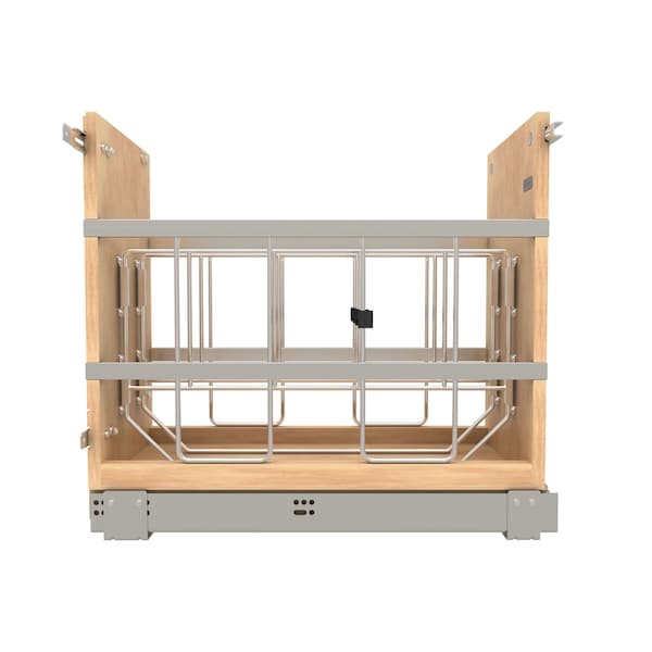 Rev-A-Shelf Maple Wood; Steel, Natural Maple, 8.75 in W, 19.5 in H, 21.66 in D - 447-BCSC-8C
