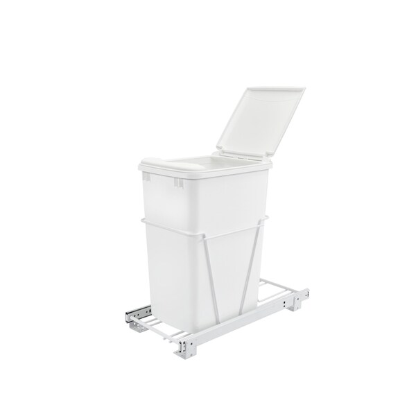 Rev-A-Shelf Steel; Plastic, White, 10.63 in W, 19 in H, 22 in D - RV-12PB