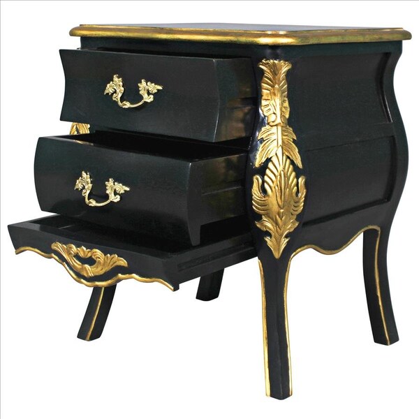 Design Toscano Saint-Honore Nightstand Bombe Side Table: Set of Two - AF957655