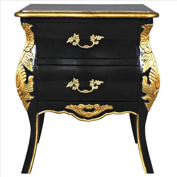 Design Toscano Saint-Honore Nightstand Bombe Side Table: Set of Two - AF957655