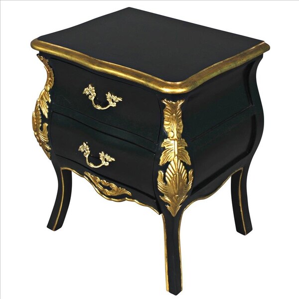 Design Toscano Saint-Honore Nightstand Bombe Side Table: Set of Two - AF957655