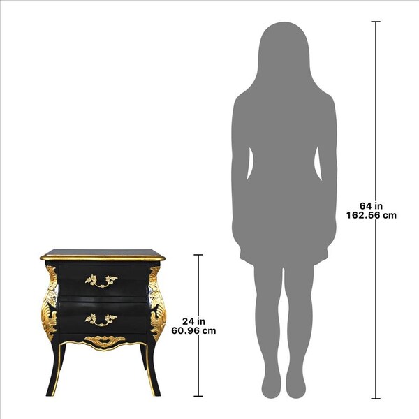 Design Toscano Saint-Honore Nightstand Bombe Side Table: Set of Two - AF957655