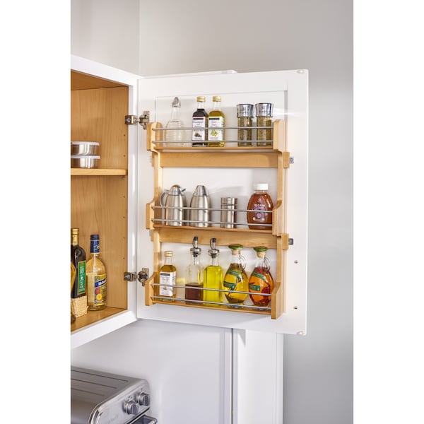 Rev-A-Shelf Maple Wood; Steel, Natural Maple, 13.5 in W, 21.25 in H, 3.13 in D - 4SR-18