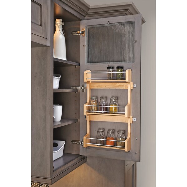 Rev-A-Shelf Maple Wood; Steel, Natural Maple, 13.5 in W, 21.25 in H, 3.13 in D - 4SR-18