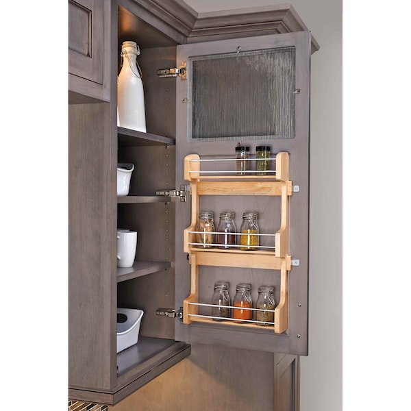 Rev-A-Shelf Maple Wood; Steel, Natural Maple, 13.5 in W, 21.25 in H, 3.13 in D - 4SR-18