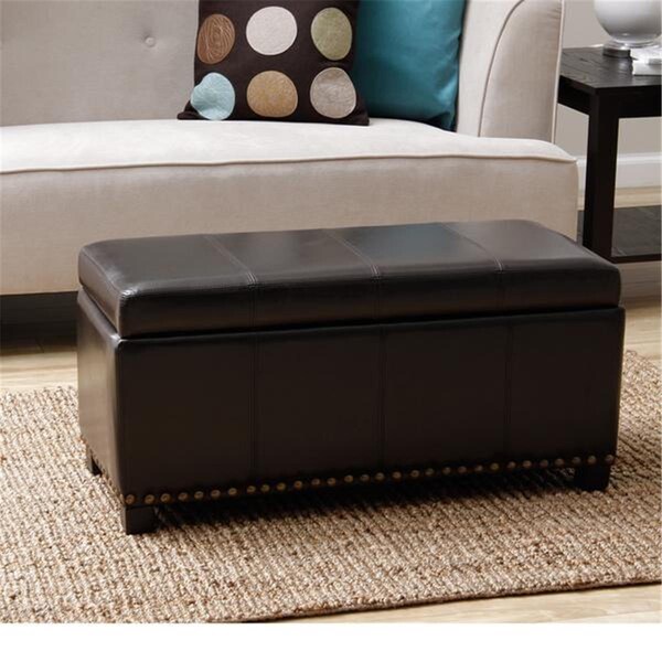 Warehouse Of Tiffany Malm Black Storage Bench - WT-M1157 BROWN