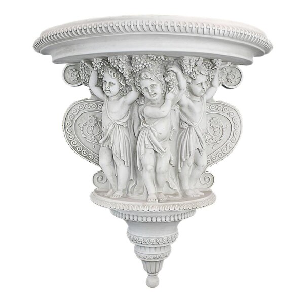Design Toscano Cherubs of the Wine Harvest Sculptural Wall Console - KY3022