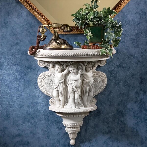 Design Toscano Cherubs of the Wine Harvest Sculptural Wall Console - KY3022