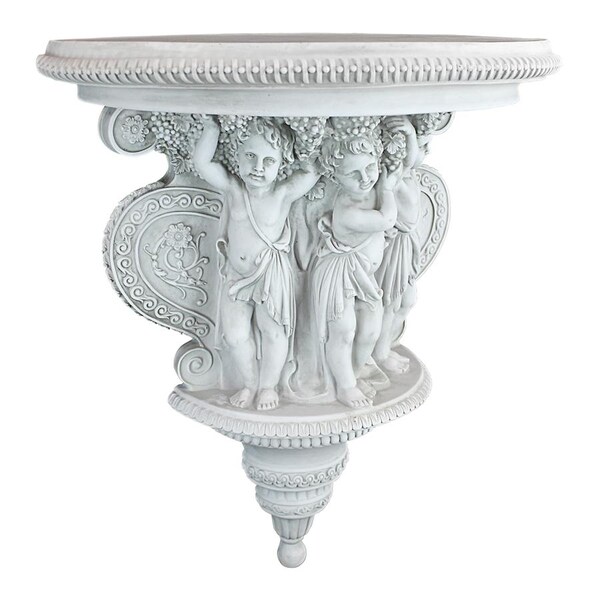 Design Toscano Cherubs of the Wine Harvest Sculptural Wall Console - KY3022