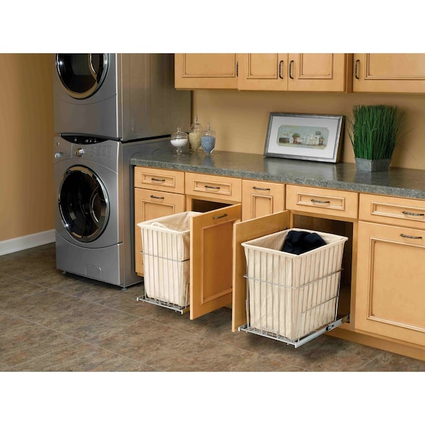 Rev-A-Shelf Plastic; Steel, Chrome, 14.75 in W, 19.38 in H, 18 in D - HRV-1520 S CR