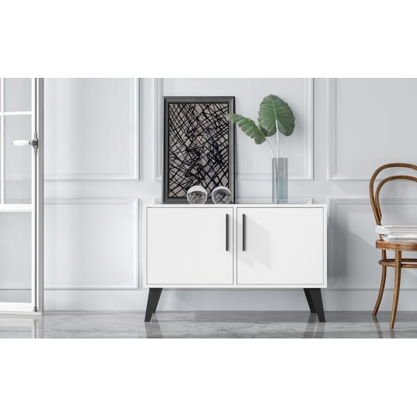 Manhattan Comfort Amsterdam Double Side Table 2.0 With 3 S - 144AMC205