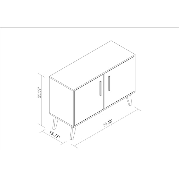 Manhattan Comfort Amsterdam Double Side Table 2.0 With 3 S - 144AMC205