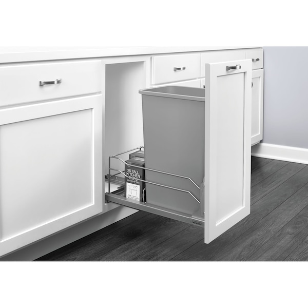 Rev-A-Shelf Steel; Plastic, Metallic Silver, 10.88 in W, 22.88 in H, 22.25 in D - 53WC-1550SCDM-117
