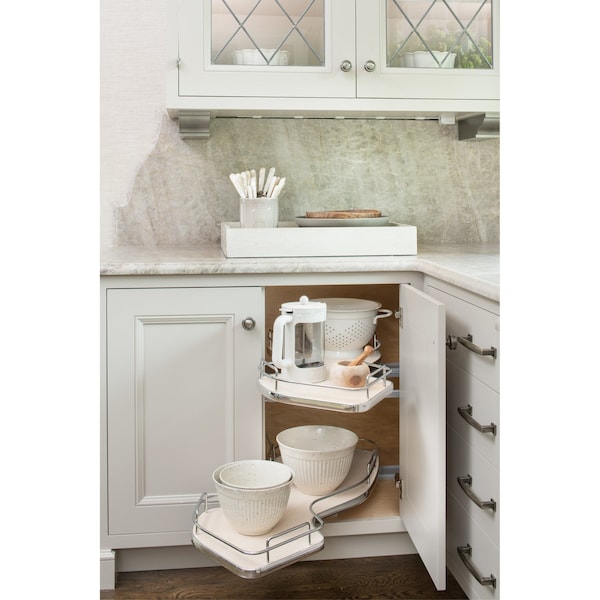Rev-A-Shelf Medium Density Fiber (MDF); Steel, Natural Maple, 37.63 in W, 24.44 in H, 21.56 in D - 5372-18-MP-L