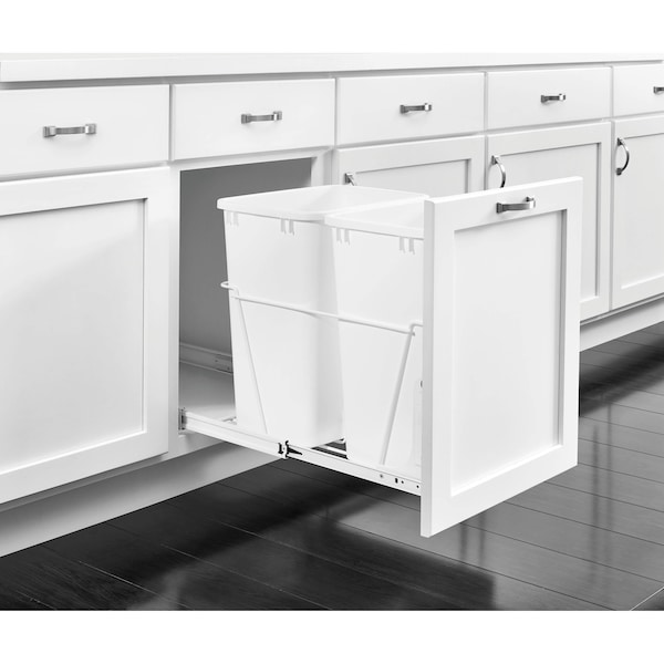 Rev-A-Shelf Steel; Plastic, White, 11.81 in W, 19.13 in H, 22.25 in D - RV-15PB-2 S