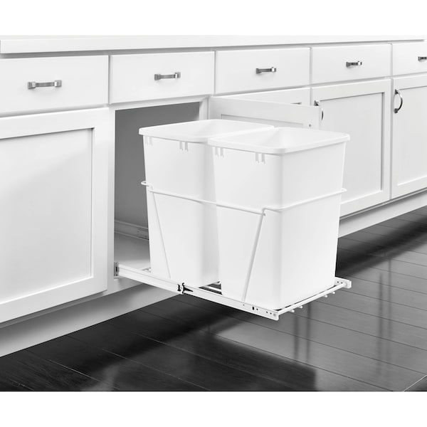 Rev-A-Shelf Steel; Plastic, White, 11.81 in W, 19.13 in H, 22.25 in D - RV-15PB-2 S