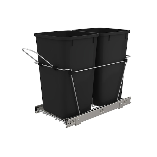 Rev-A-Shelf Steel; Plastic, Chrome, 11.81 in W, 19.25 in H, 22.25 in D - RV-15KD-18C S
