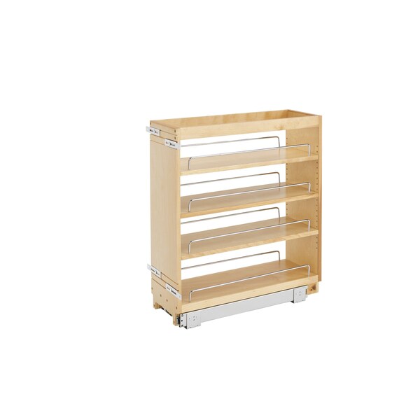 Rev-A-Shelf Maple Wood; Steel, Natural Maple, 8 in W, 25.5 in H, 22.5 in D - 448-BC-8C