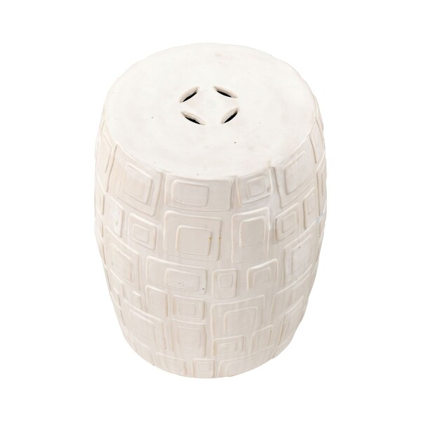 Elk Studio Cambeck Accent Stool, White - S0015-8103