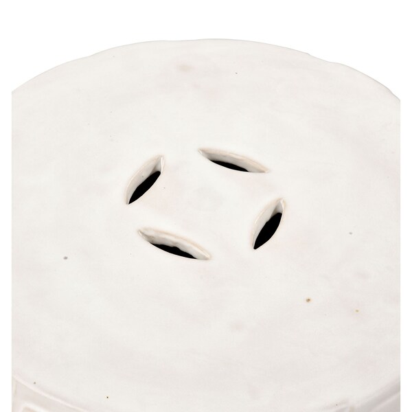 Elk Studio Cambeck Accent Stool, White - S0015-8103