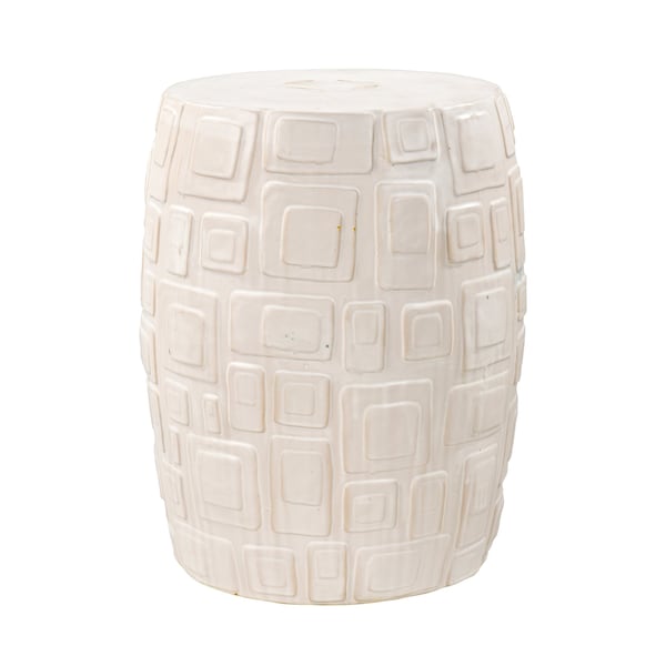 Elk Studio Cambeck Accent Stool, White - S0015-8103