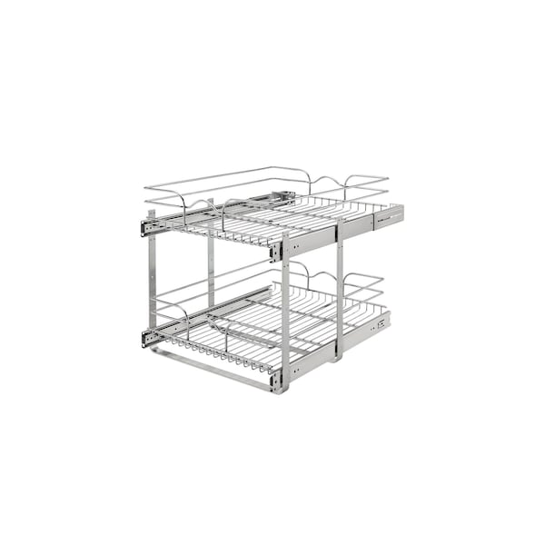 Rev-A-Shelf Steel, Silver, 17.75 in W, 19 in H, 22 in D, 22 in L, Silver - 5WB2-1822CR-1