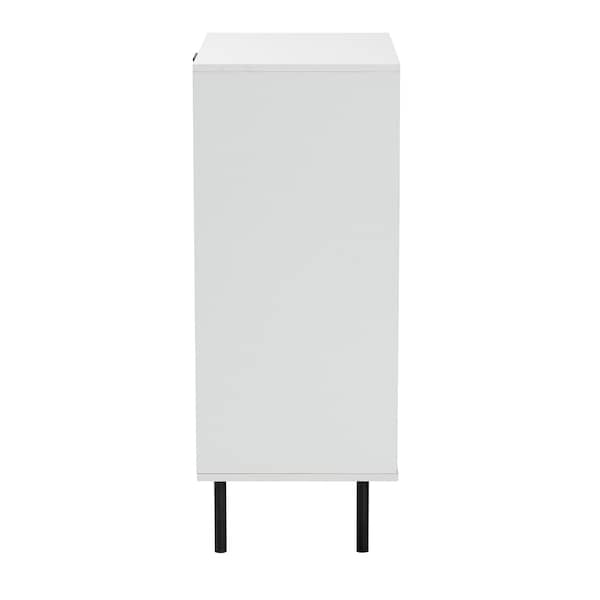 Baxton Studio Karima Mid-Century Modern Two-Tone Wood and Metal 5-Drawer Storage Cabinet - 226-12476-ZORO