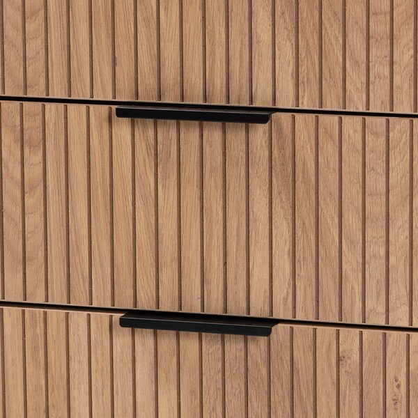 Baxton Studio Karima Mid-Century Modern Two-Tone Wood and Metal 5-Drawer Storage Cabinet - 226-12476-ZORO