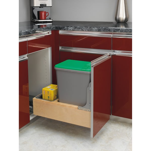 Rev-A-Shelf Maple Veneer, Light Brown, 12 in W, 19.25 in H, 21.75 in D, 21.75 in L, Light Brown - 4WCBM-15DM-1