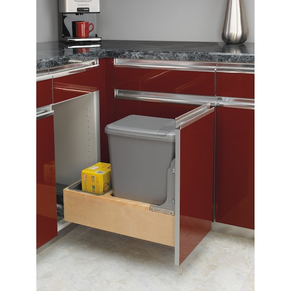 Rev-A-Shelf Maple Veneer, Light Brown, 12 in W, 19.25 in H, 21.75 in D, 21.75 in L, Light Brown - 4WCBM-15DM-1