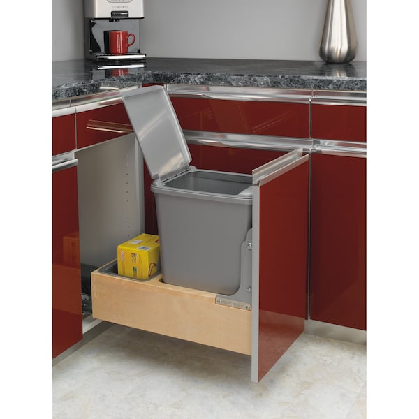 Rev-A-Shelf Maple Veneer, Light Brown, 12 in W, 19.25 in H, 21.75 in D, 21.75 in L, Light Brown - 4WCBM-15DM-1