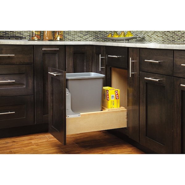 Rev-A-Shelf Maple Veneer, Light Brown, 12 in W, 19.25 in H, 21.75 in D, 21.75 in L, Light Brown - 4WCBM-15DM-1
