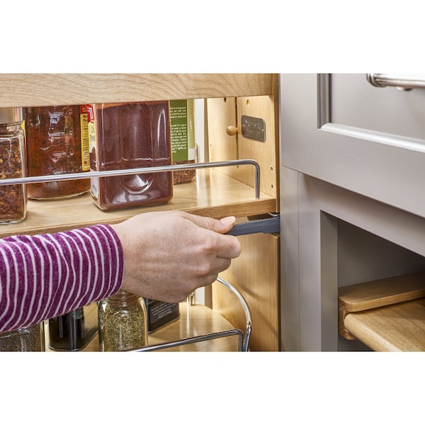 Rev-A-Shelf Maple Veneer, Light Brown, 5.75 in W, 25.63 in H, 22.65 in D, 22.77 in L, Light Brown - 448SW-BCSC-5C