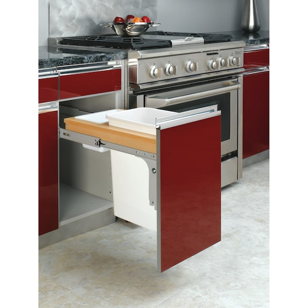 Rev-A-Shelf Maple Veneer, Light Brown, 13.5 in W, 17.88 in H, 22.125 in D, 22.13 in L, Light Brown - 4WCTM-12DM1-343-FL