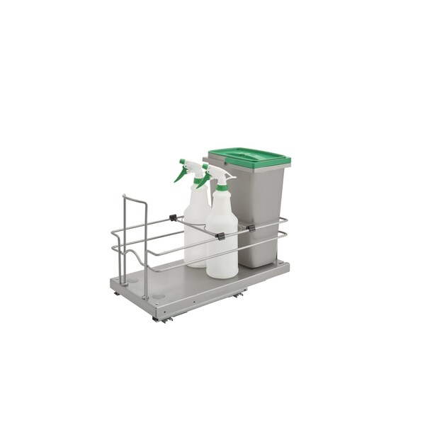 Rev-A-Shelf Steel, Silver, 8.94 in W, 14.25 in H, 18.63 in D, 18.63 in L, Silver - 5SBWCC-8S-1