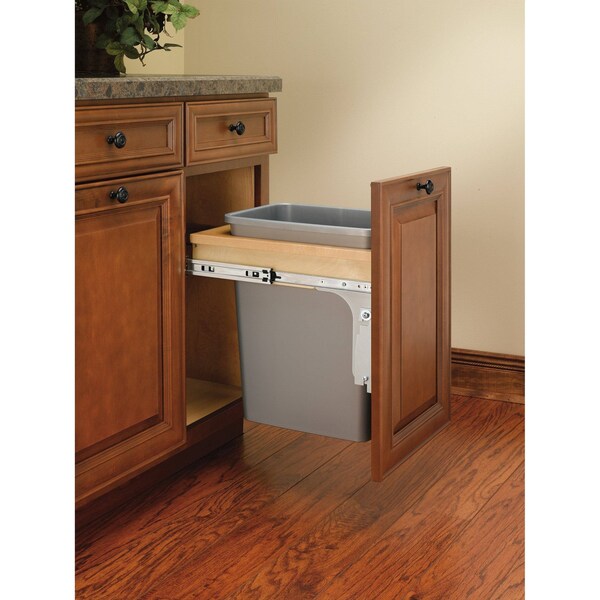 Rev-A-Shelf Maple Veneer, Light Brown, 12 in W, 18 in H, 16.25 in D, 16.25 in L, Light Brown - 4WCTM-1516DM-1