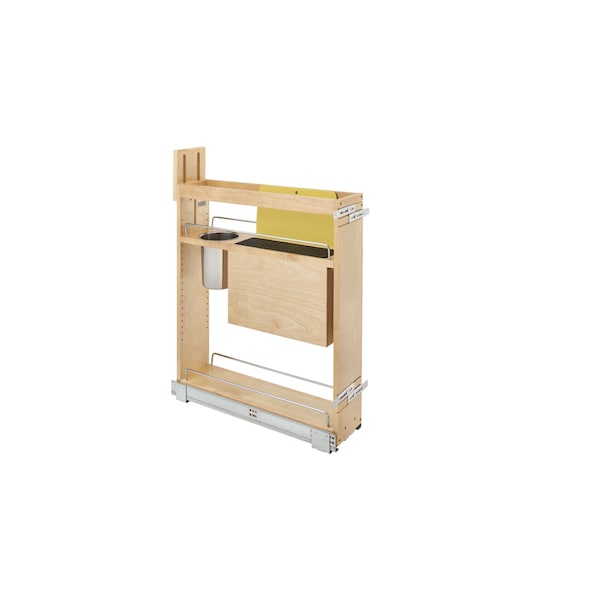 Rev-A-Shelf Maple Veneer, Light Brown, 6 in W, 25.5 in H, 21.63 in D, 21.63 in L, Light Brown - 448KB-BCSC-5C